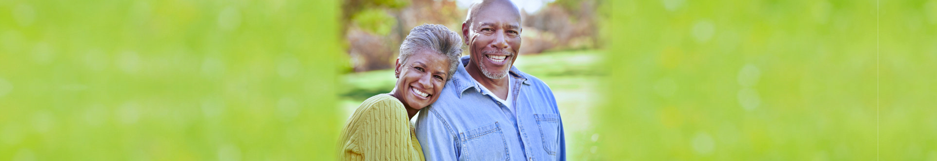 senior couple smiling